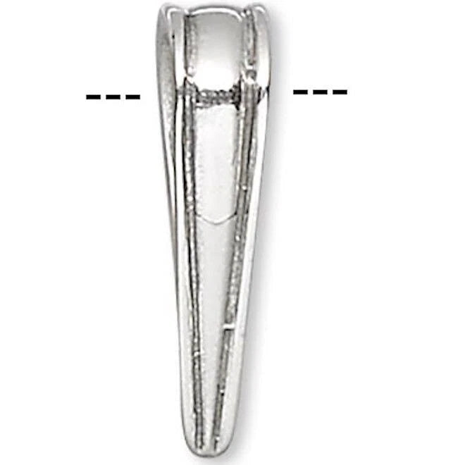Sterling Silver Ice Pick Prong Bails, Antiqued Silver Triangle, 13x3mm, 10mm Grip