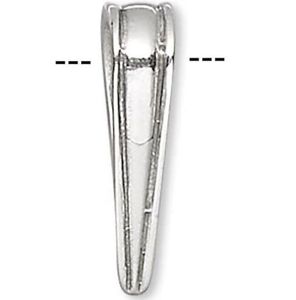 Sterling Silver Ice Pick Prong Bails, Antiqued Silver Triangle, 13x3mm, 10mm Grip