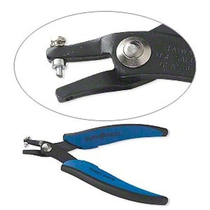 Euro Tool 1.8mm Round Hole Punch Pliers with Replaceable Pin, 5-3/4 inch