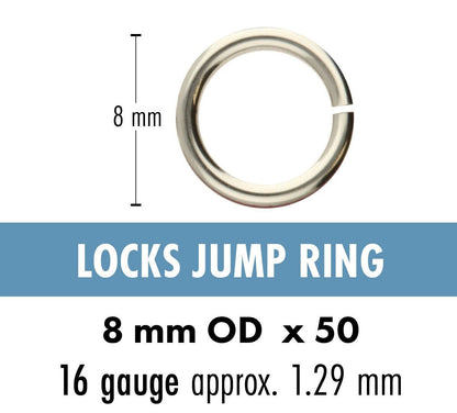 BeadSmith Silver Plated JumpLock Jump Rings - 4mm, 8mm, or 10mm