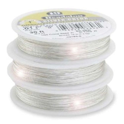 Beading Wire, Silver, Beadalon 30 Foot Spool 19 Strand 0.015" Diameter Wire