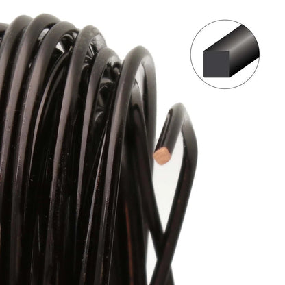 Beadsmith Black Square Wrapping Wire, 21 Gauge (1.02mm), 7 yd