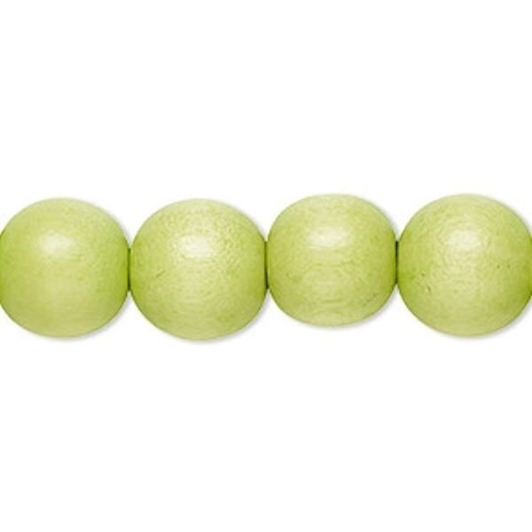 Cheesewood Round Beads, Dyed & Waxed, 11-12mm, 2 Strands, Approx. 70 Beads