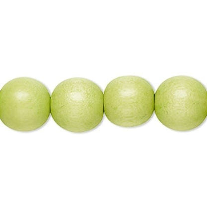 Cheesewood Round Beads, Dyed & Waxed, 11-12mm, 2 Strands, Approx. 70 Beads