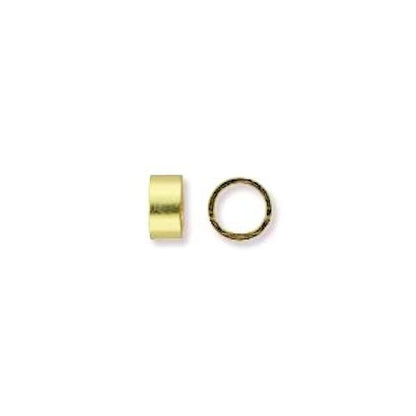 Beadsmith Gold Plated Crimp Tubes, 3x2mm, 100 pcs