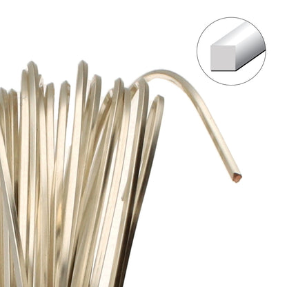 Wire, 4 Yards Silver Plated Non Tarnish 21 Gauge SQUARE Wrapping Wire