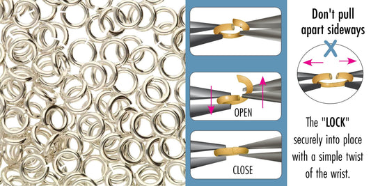 BeadSmith Silver Plated JumpLock Jump Rings - 4mm, 8mm, or 10mm