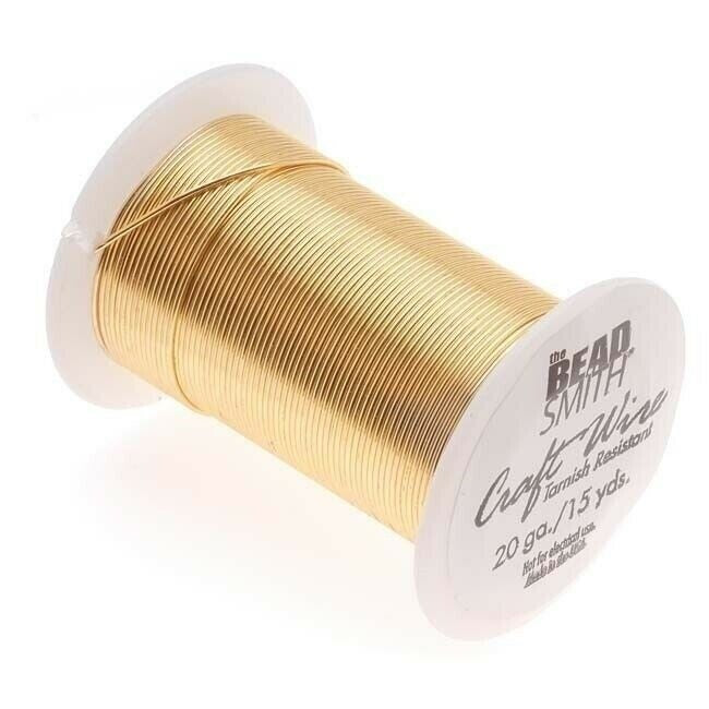 Wrapping Wire, Tarnish Resistant, 20 Gauge, 15 Yards – Copper, Gold, or Silver