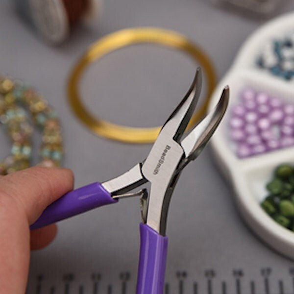 Super Fine Chain Nose Micro Pliers, 1mm Tip, Spring Action, 4-3/4 Inch
