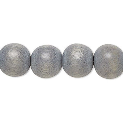 Cheesewood Round Beads, Dyed & Waxed, 11-12mm, 2 Strands, Approx. 70 Beads