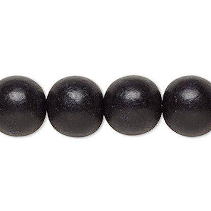 Cheesewood Round Beads, Dyed & Waxed, 11-12mm, 2 Strands, Approx. 70 Beads