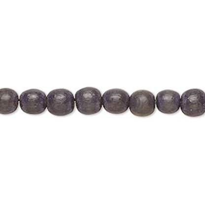 Dyed & Waxed Wood Round Beads 6mm - 2 Strands (approx. 140 pcs)