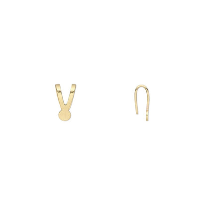 Gold Plated Brass Y-Style Slide-On Pendant Bails 8x4mm 3mm Pad (100 pc)