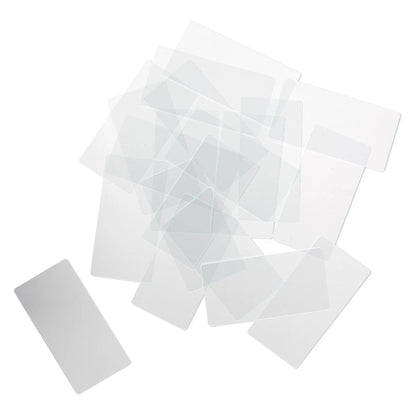 Clear Flat Art Glass Rectangles 2x1 Inch Grounded Edges (20 pc)