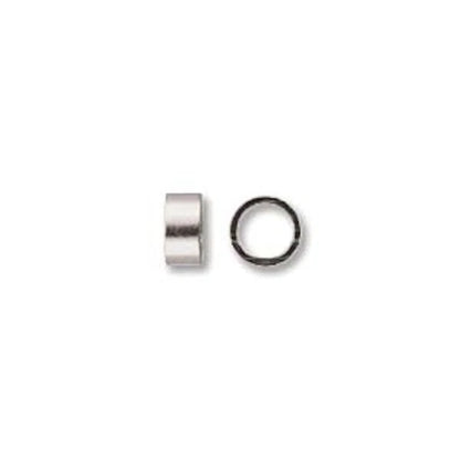 Beadsmith Silver Plated Crimp Tubes, 3x2mm, 100 pcs
