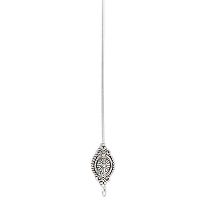Antiqued Silver Pewter Head Pins with Loop, 17x10mm Head, 3-3.5 inch, 18 Gauge, 4 pcs