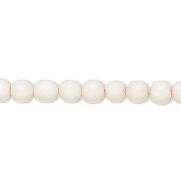 Dyed & Waxed Wood Round Beads 6mm - 2 Strands (approx. 140 pcs)