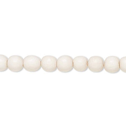 Dyed & Waxed Wood Round Beads 6mm - 2 Strands (approx. 140 pcs)