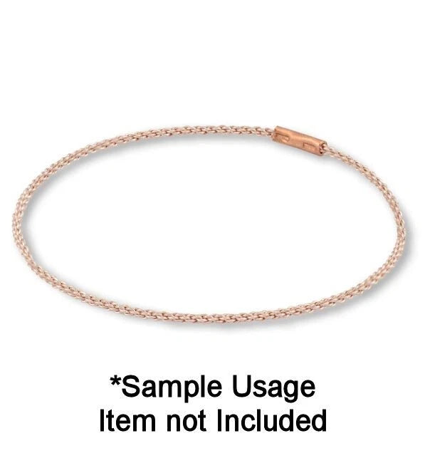 Beadalon Bare Copper Large Seamless Crimp Tube, 10mm, 1.3mm ID, 16 Gauge, 55 pcs