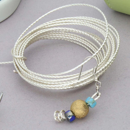 Silver Plated Twisted Square Non-Tarnish Copper Wire, 21 Gauge (0.72mm), 15 Feet