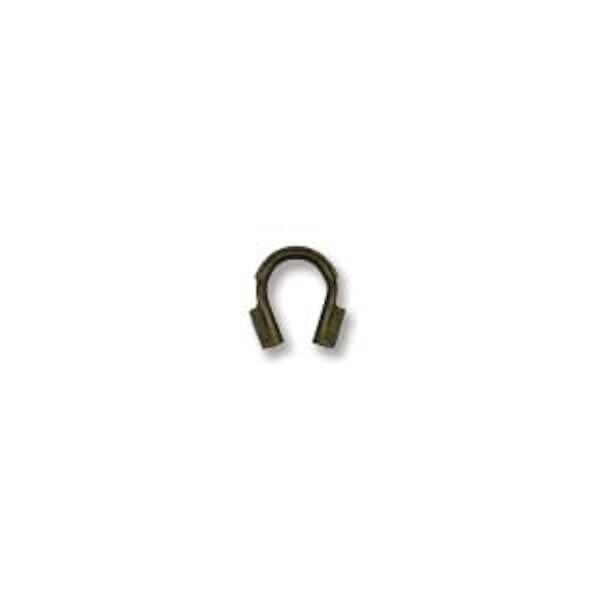 BeadSmith Wire Guardians, 4x3mm with 0.53mm Inside Diameter, Antiqued Finish, 144 pcs