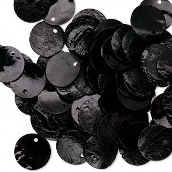 Mussel Shell 10mm Round Coin Drop Charms, 100 pcs