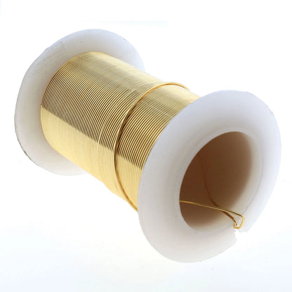 Beadsmith Tarnish Resistant Gold Round Wire, 24 Gauge, 30 Yards