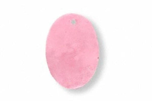 Pink Capiz Shell Flat Oval Drop Charms, 25x18mm, 2 pcs