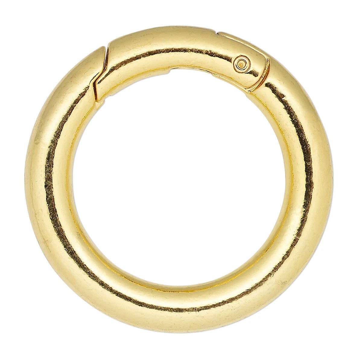 Large Gold Plated Steel Carabiner-Style Hinged Bail Clasp, 37mm, 2 pcs