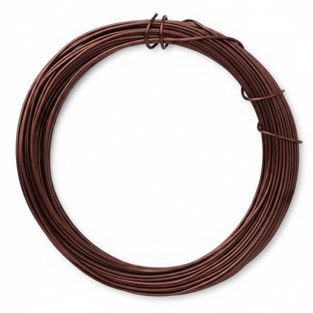 Beadalon Brown Round Wrapping Wire, 20 Gauge (0.81mm), 15 yd