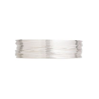 Argentium Sterling Silver Half Hard Round Wire, 26 Gauge, 5 Feet