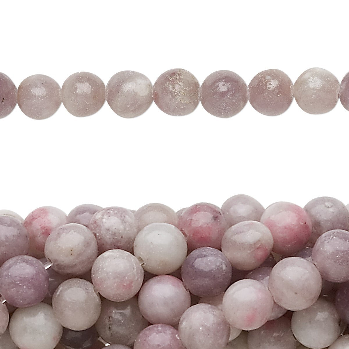 Natural Lilac Stone 6mm Round Beads, 1 Strand (approx. 67)