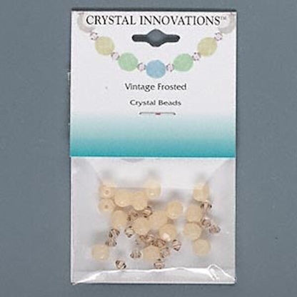 Czech Fire Polished & Swarovski Crystal Bead Mix, Jonquil/Light Colorado Topaz, 32 pcs