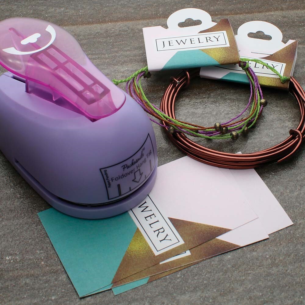 Fold-Over Hangtag Card Punch for Jewelry Display Cards