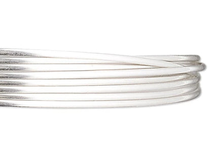 Sterling Silver Full Hard Half-Round Wire, 22 Gauge, 5 Feet