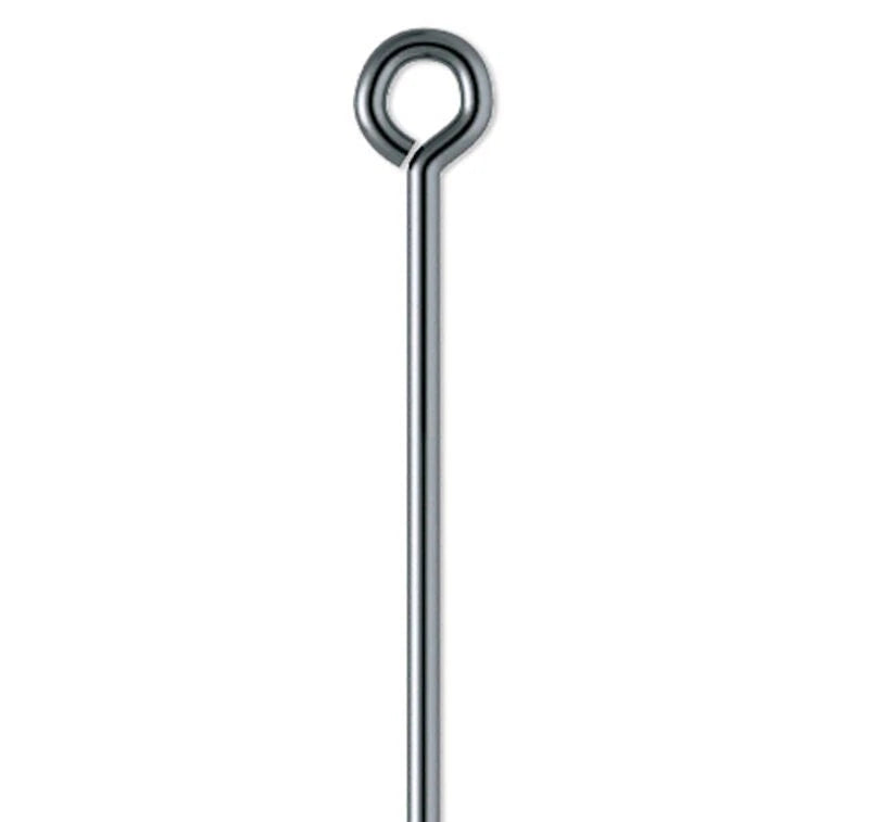 Gunmetal Plated Brass Eye Pins, 3 inch, 21 Gauge, 100 pcs