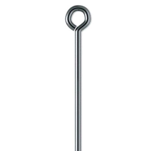 Gunmetal Plated Brass Eye Pins, 3 inch, 21 Gauge, 100 pcs