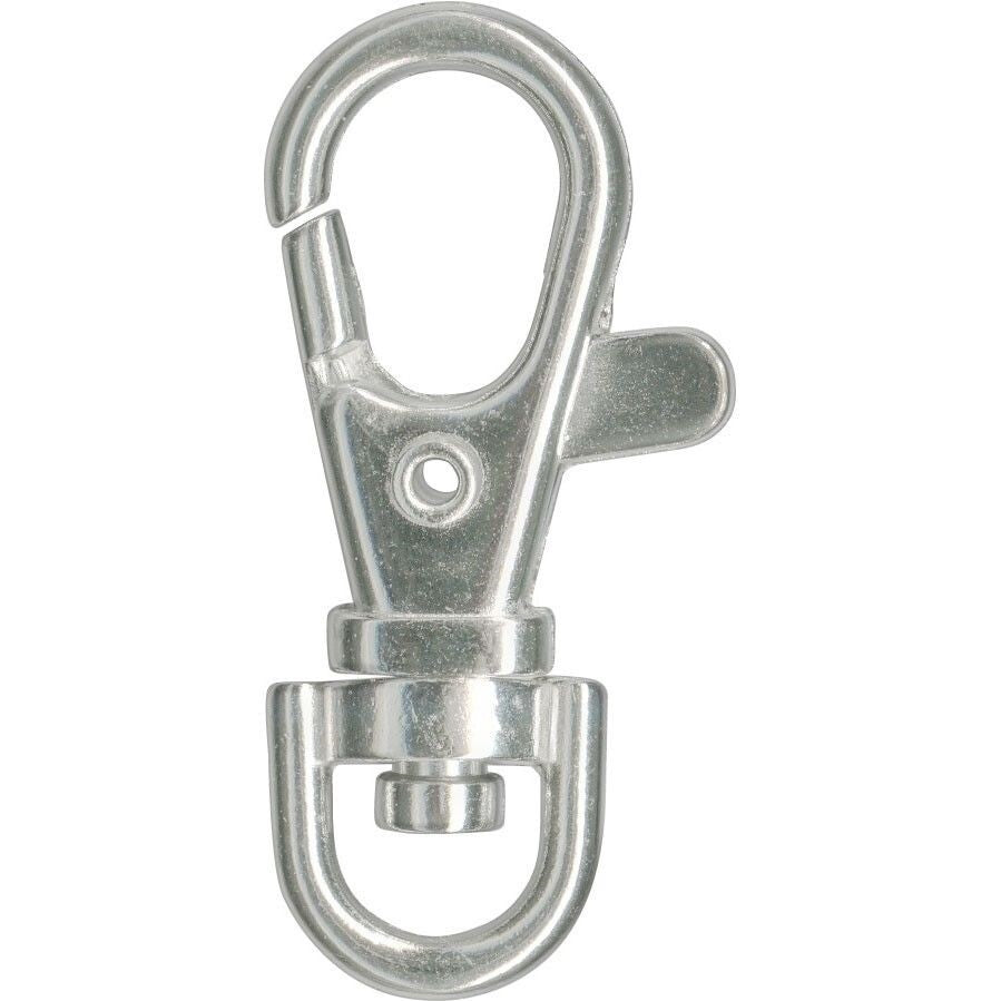 Lobster Claw Swivel Clasp, Imitation Rhodium, 18x39mm, 12 or 100 pcs