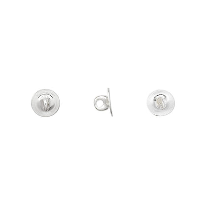 Brass Bond-On Button Backs with Loop 6mm or 10mm - 100 pcs