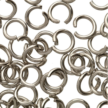 Beadsmith Stainless Steel Pre-Opened Jump Rings, 4mm ID, 22 Gauge - 100 pcs