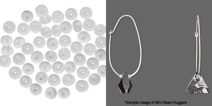 Bead Huggers Silicone Cushion Spacers, Clear, 1.5x0.5mm, 50 pcs
