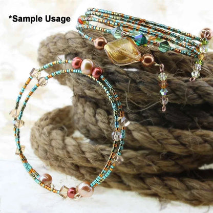 Beadsmith Gold Plated Steel Bracelet Memory Wire 2-1/2", 1 oz (approx. 70 loops)
