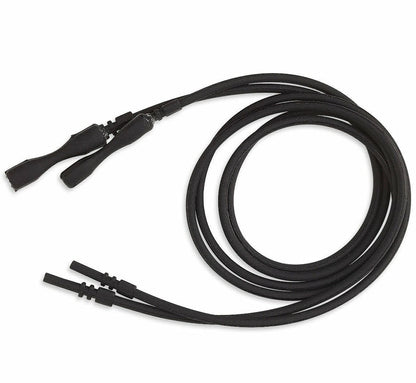 Necklace Cord, 4 Black Soft Silicone Rubber 16" Long 2mm Thick with Clasp