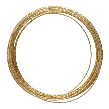 Non-Tarnish Gold Plated Copper Twisted Square Wire, 21 Gauge (1.02mm), 15 Feet