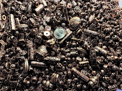 Aztec Bead Mix, Antiqued Copper Acrylic, 250g (approx. 1300 pcs)