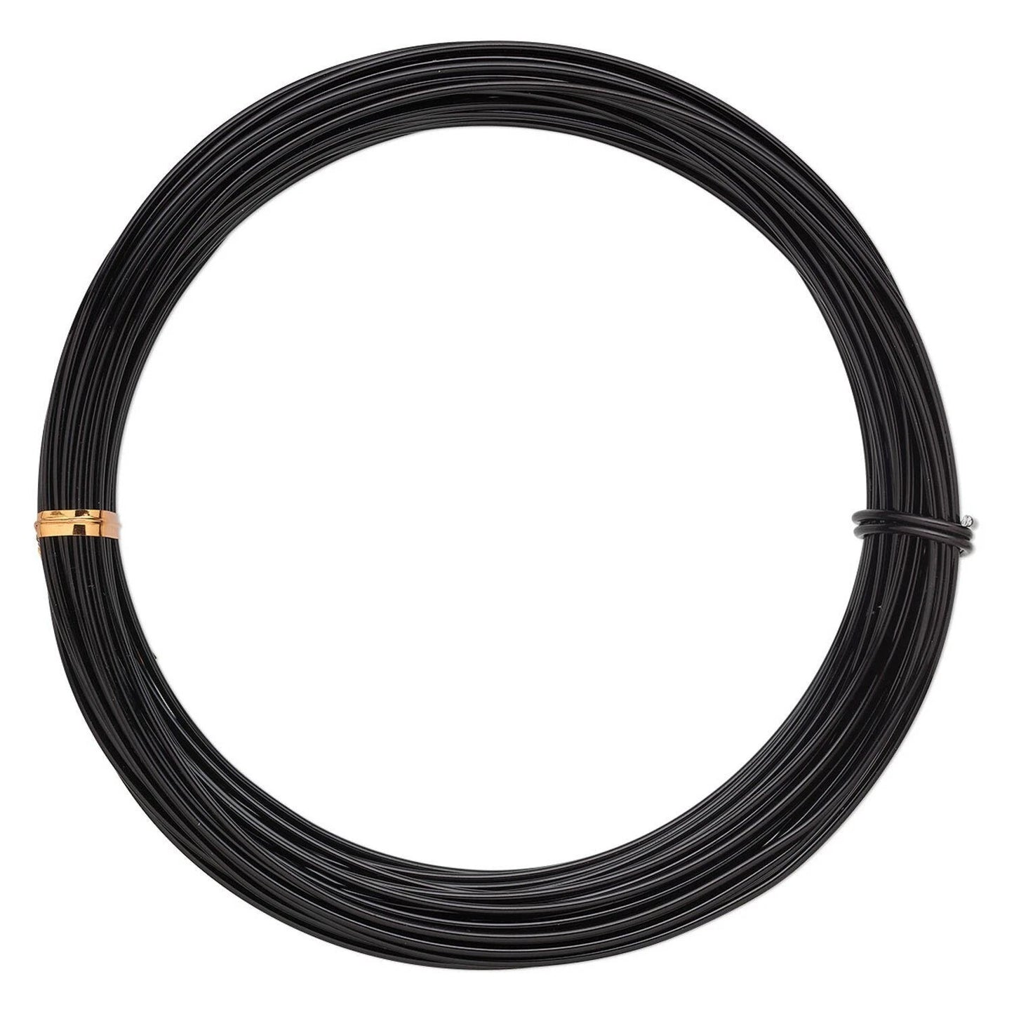 Black Anodized Aluminum Wire, 14 Gauge (1.5mm), 45 Feet