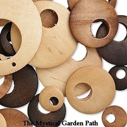 Maple Wood Go-Go Disc Beads Assorted Colors & Sizes 15–55mm (50 pc)