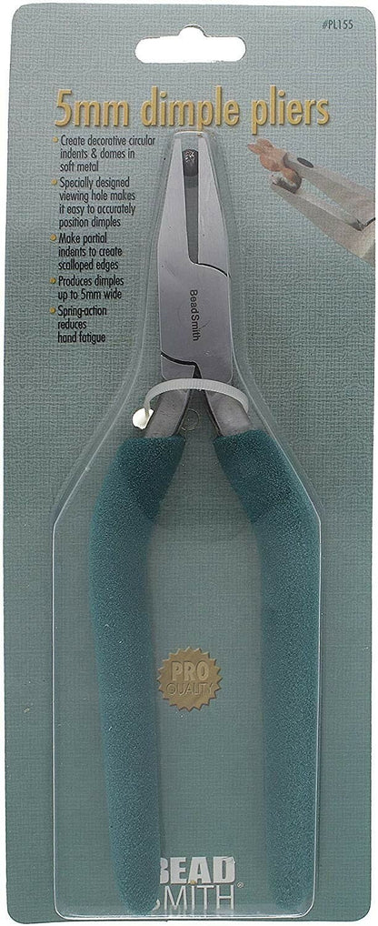 BeadSmith 5mm Dimple Pliers with Viewfinder for Metal Domes & Indents