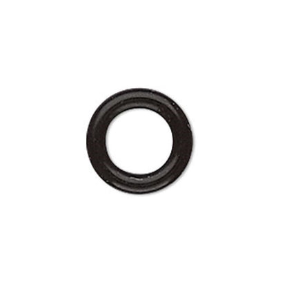 Oh! Ring Silicone Spacer Beads, Black, 7mm, 300 pcs