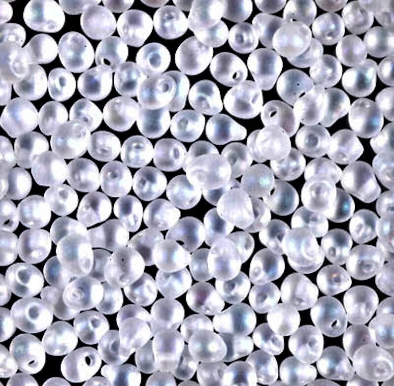 Miyuki Matte Crystal Teardrop Fringe Beads, 4x3.4mm, 250g